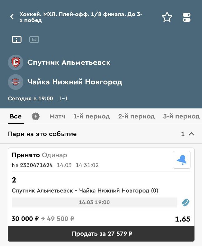 Спутник Альметьевск — Чайка НН. прогноз на игру 14.03.22 (19:00)