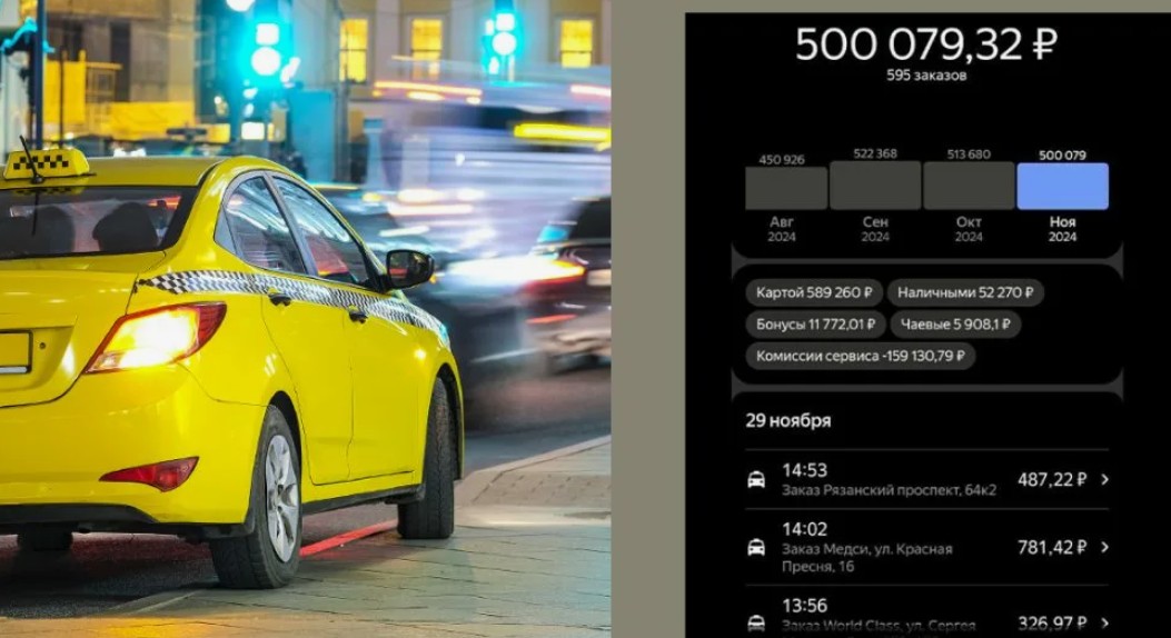 Таксисты вышли на полмиллиона в месяц