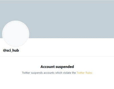 Twitter заблокировал аккаунт сайта Sci-Hub