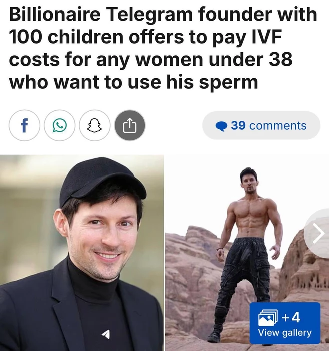 Дуров плодит наследников: Оплатит ЭКО любой женщине и поделит состояние