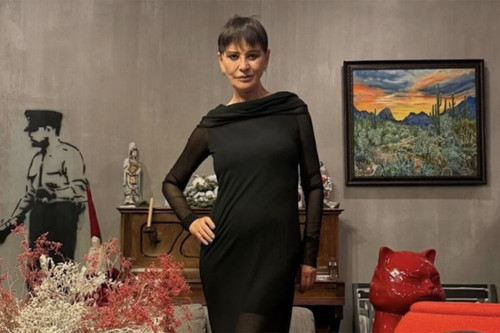 Ирина Хакамада надела черное, наполовину  прозрачное платье для фотосессии